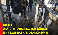 Şuhut Atatürk Parkı’nda yeni dönem: İlk fidanı Başkan Özaşkın dikti