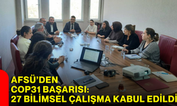 AFSÜ’den COP31 başarısı: 27 bilimsel çalışma kabul edildi