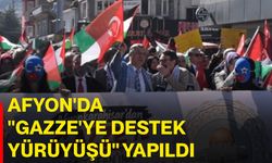 Afyon'da "Gazze'ye destek yürüyüşü" yapıldı