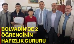 Bolvadin’de 2 öğrencinin hafızlık gururu