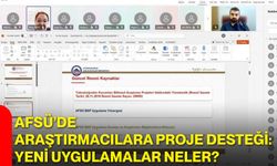 AFSÜ’de araştırmacılara proje desteği: Yeni uygulamalar neler?