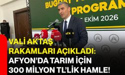 Vali Aktaş rakamları açıkladı: Afyon’da tarım için 300 milyon TL’lik hamle!