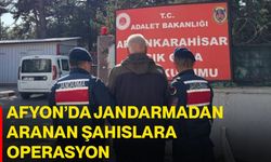 Afyon’da jandarmadan aranan şahıslara operasyon