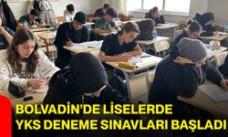 Bolvadin’de liselerde YKS deneme sınavları başladı