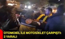 Otomobil ile motosiklet çarpıştı: 2 yaralı