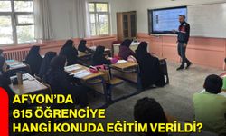 Afyon’da 615 öğrenciye hangi konuda eğitim verildi?