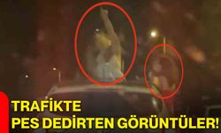 Trafikte pes dedirten görüntüler!