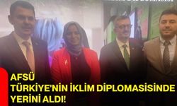 AFSÜ, Türkiye'nin İklim Diplomasisinde yerini aldı!