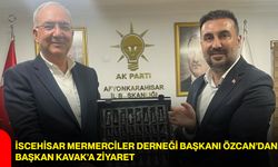 İscehisar Mermerciler Derneği Başkanı Özcan’dan Başkan Kavak’a ziyaret