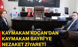 Kaymakam Koçan’dan Kaymakam Bayri’ye nezaket ziyareti