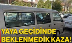 Yaya geçidinde beklenmedik kaza!