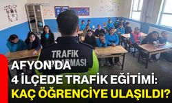 Afyon’da 4 ilçede trafik eğitimi: Kaç öğrenciye ulaşıldı?