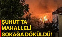 Şuhut'ta mahalleli sokağa döküldü!