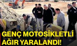 Genç motosikletli ağır yaralandı!