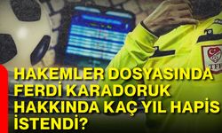 Hakemler dosyasında Ferdi Karadoruk hakkında kaç yıl hapis istendi?