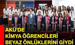 AKÜ’de kimya öğrencileri beyaz önlüklerini giydi