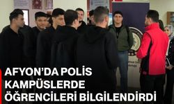 Afyon’da polis kampüslerde öğrencileri bilgilendirdi