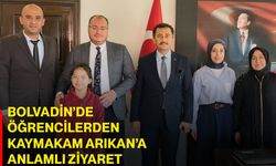 Bolvadin’de öğrencilerden Kaymakam Arıkan’a anlamlı ziyaret