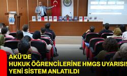 AKÜ’de hukuk öğrencilerine HMGS uyarısı! Yeni sistem anlatıldı