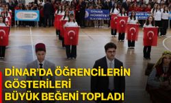 Dinar’da öğrencilerin gösterileri büyük beğeni topladı