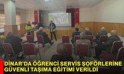 Dinar’da öğrenci servis şoförlerine güvenli taşıma eğitimi verildi