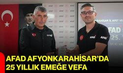 AFAD Afyonkarahisar’da 25 yıllık emeğe vefa