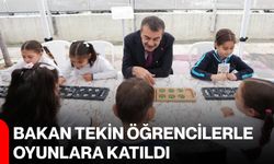 Bakan Tekin öğrencilerle oyunlara katıldı