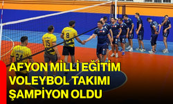 Afyon Milli Eğitim Voleybol Takımı şampiyon oldu