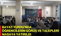 Bayat Yurdu’nda öğrencilerin görüş ve talepleri masaya yatırıldı