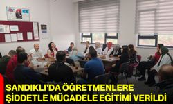 Sandıklı’da öğretmenlere şiddetle mücadele eğitimi verildi