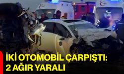 İki otomobil çarpıştı: 2 ağır yaralı