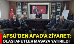 AFSÜ’den AFAD’a ziyaret: Olası afetler masaya yatırıldı