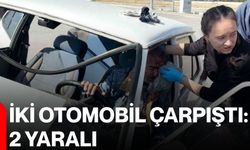 İki otomobil çarpıştı: 2 yaralı