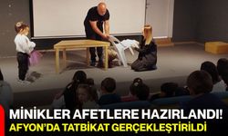 Minikler afetlere hazırlandı! Afyon’da tatbikat gerçekleştirildi