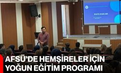 AFSÜ’de hemşireler için yoğun eğitim programı