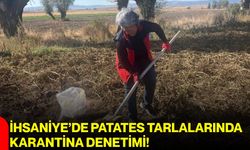 İhsaniye’de patates tarlalarında karantina denetimi!