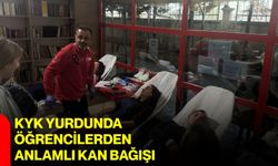 KYK yurdunda öğrencilerden anlamlı kan bağışı