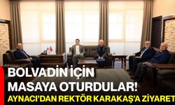 Bolvadin için masaya oturdular! Aynacı’dan Rektör Karakaş’a ziyaret
