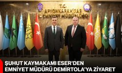 Şuhut Kaymakamı Eser’den Emniyet Müdürü Demirtola’ya ziyaret