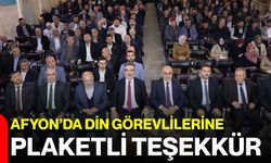 Afyon’da din görevlilerine plaketli teşekkür