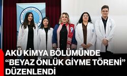 AKÜ kimya bölümünde “Beyaz önlük giyme töreni” düzenlendi