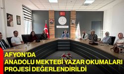 Afyon’da Anadolu Mektebi Yazar Okumaları Projesi değerlendirildi