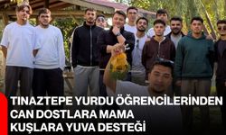 Tınaztepe Yurdu öğrencilerinden can dostlara mama, kuşlara yuva desteği