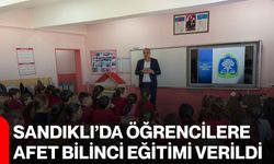Sandıklı’da öğrencilere afet bilinci eğitimi verildi