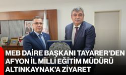 MEB Daire Başkanı Tayarer’den Afyon İl Milli Eğitim Müdürü Altınkaynak’a ziyaret