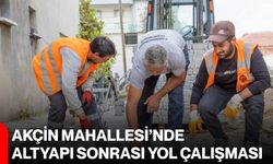 Akçin Mahallesi’nde altyapı sonrası yol çalışması
