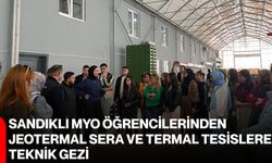 Sandıklı MYO öğrencilerinden jeotermal sera ve termal tesislere teknik gezi