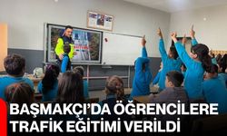 Başmakçı’da öğrencilere trafik eğitimi verildi