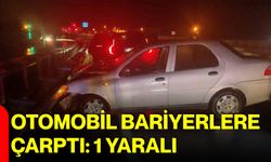 Otomobil bariyerlere çarptı: 1 yaralı