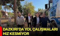 Dazkırı’da yol çalışmaları hız kesmiyor